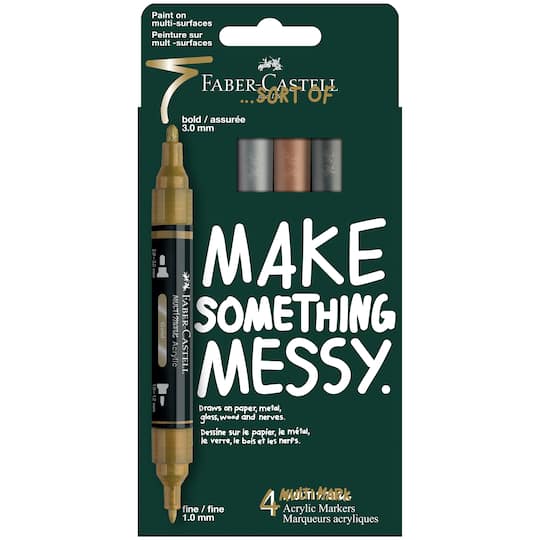 Faber-Castell® Metallic Acrylic Paint Marker Set